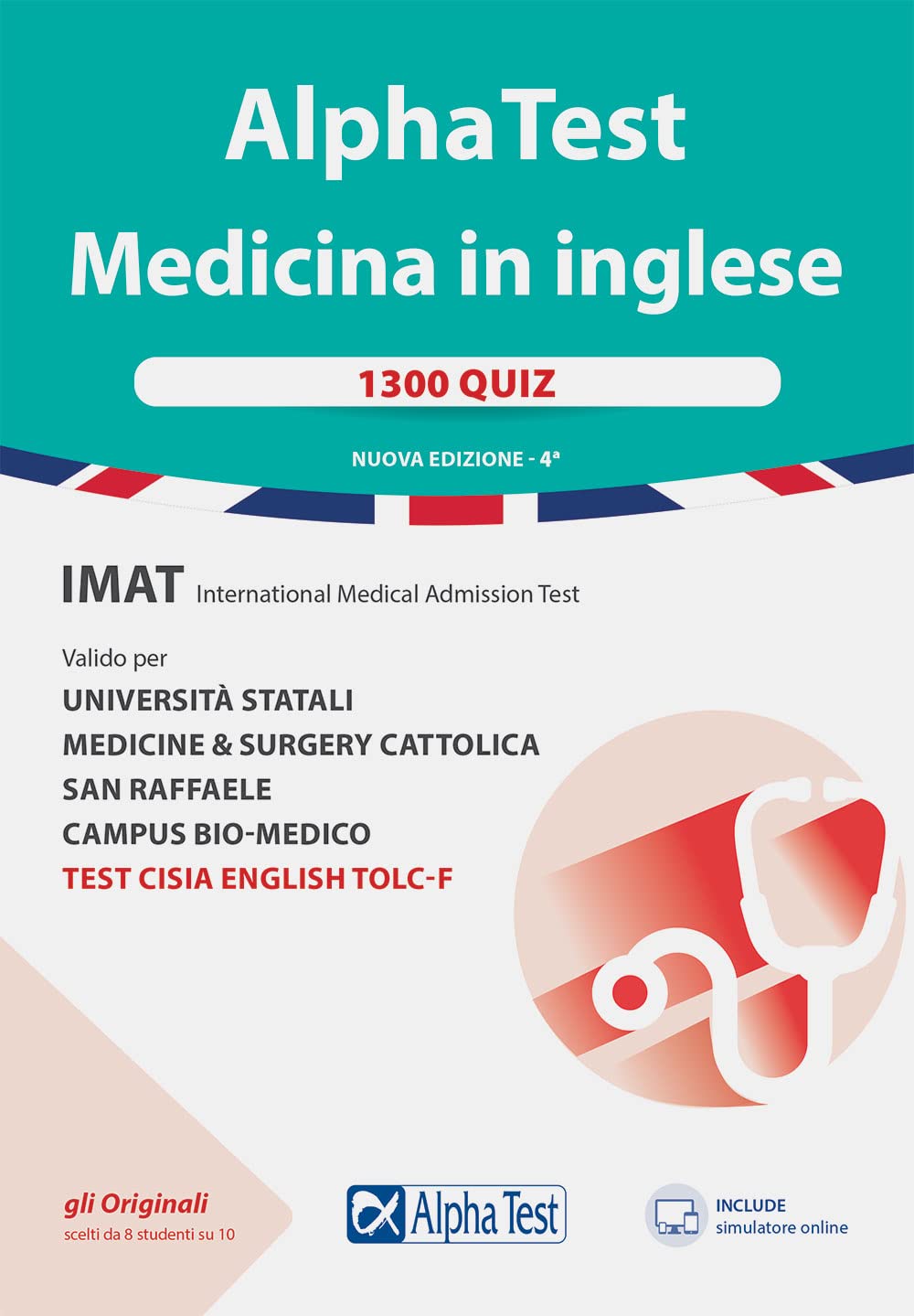 کتاب 2022 Alpha Test Medicina in inglese 1300 quiz