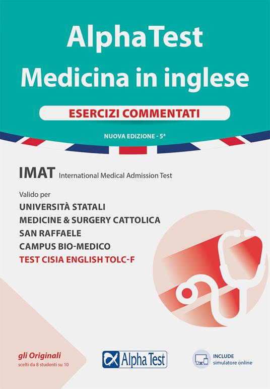 کتاب 2022 Alpha Test Medicina in inglese Esercizi commentati