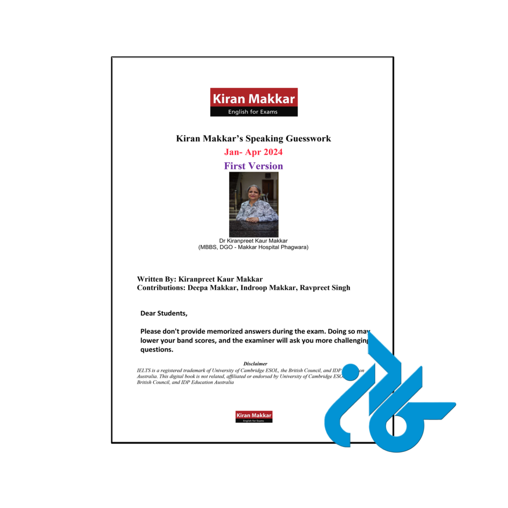 خرید و قیمت کتاب Kiran Makkar speaking Guesswork Jan Apr 2024 First Version