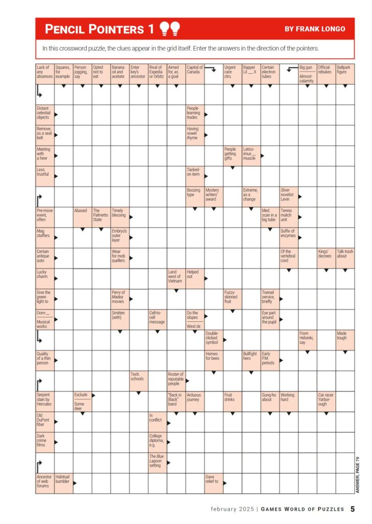 Games World of Puzzles February 2025