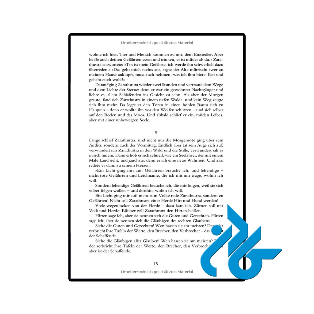 عکس کتاب also sprach zarathustra