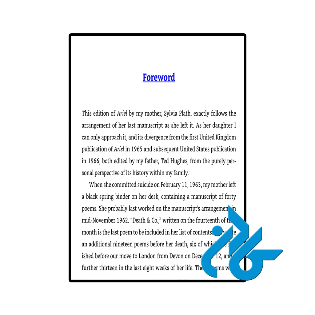 نمونه عکس صفحه اول کتاب Ariel