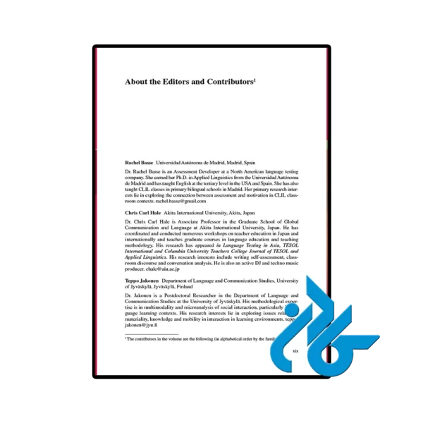 کتاب Assessment and Learning in Content and Language Integrated Learning (CLIL) Classrooms - تصویر 3