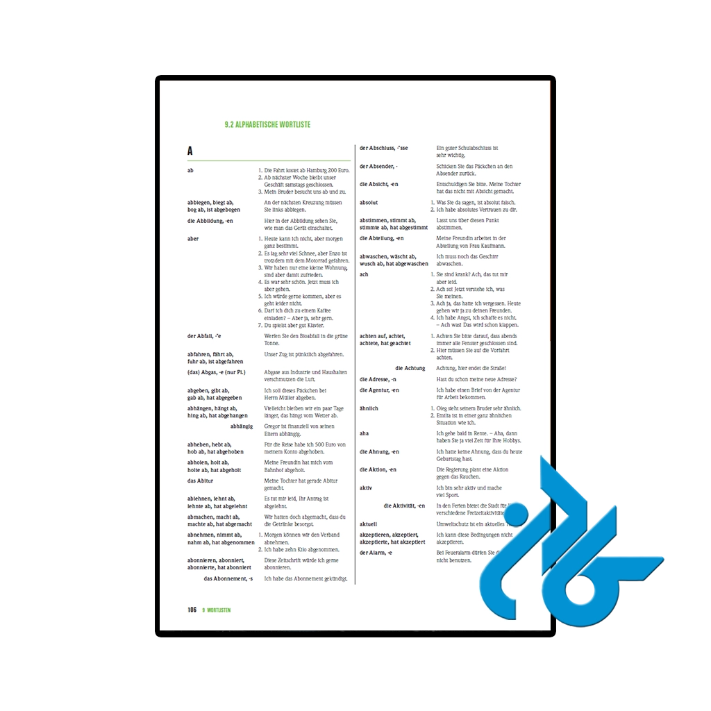 عکس کتاب آلمانی goethe zertifikat b2 wortliste