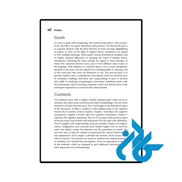 کتاب Morphology in English Word Formation in Cognitive Grammar - تصویر 4