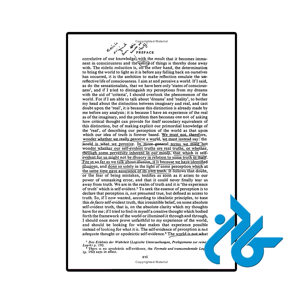 عکس کتاب phenomenology of perception