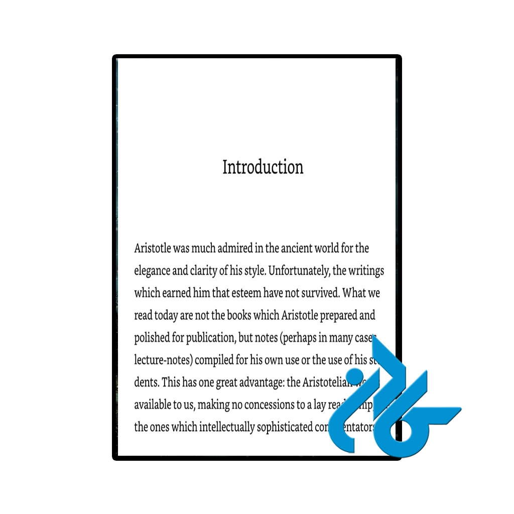 نمونه عکس صفحه اول کتاب Poetics