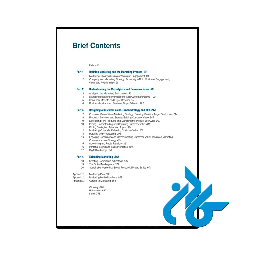 نمونه عکس صفحه اول کتاب Principles of Marketing