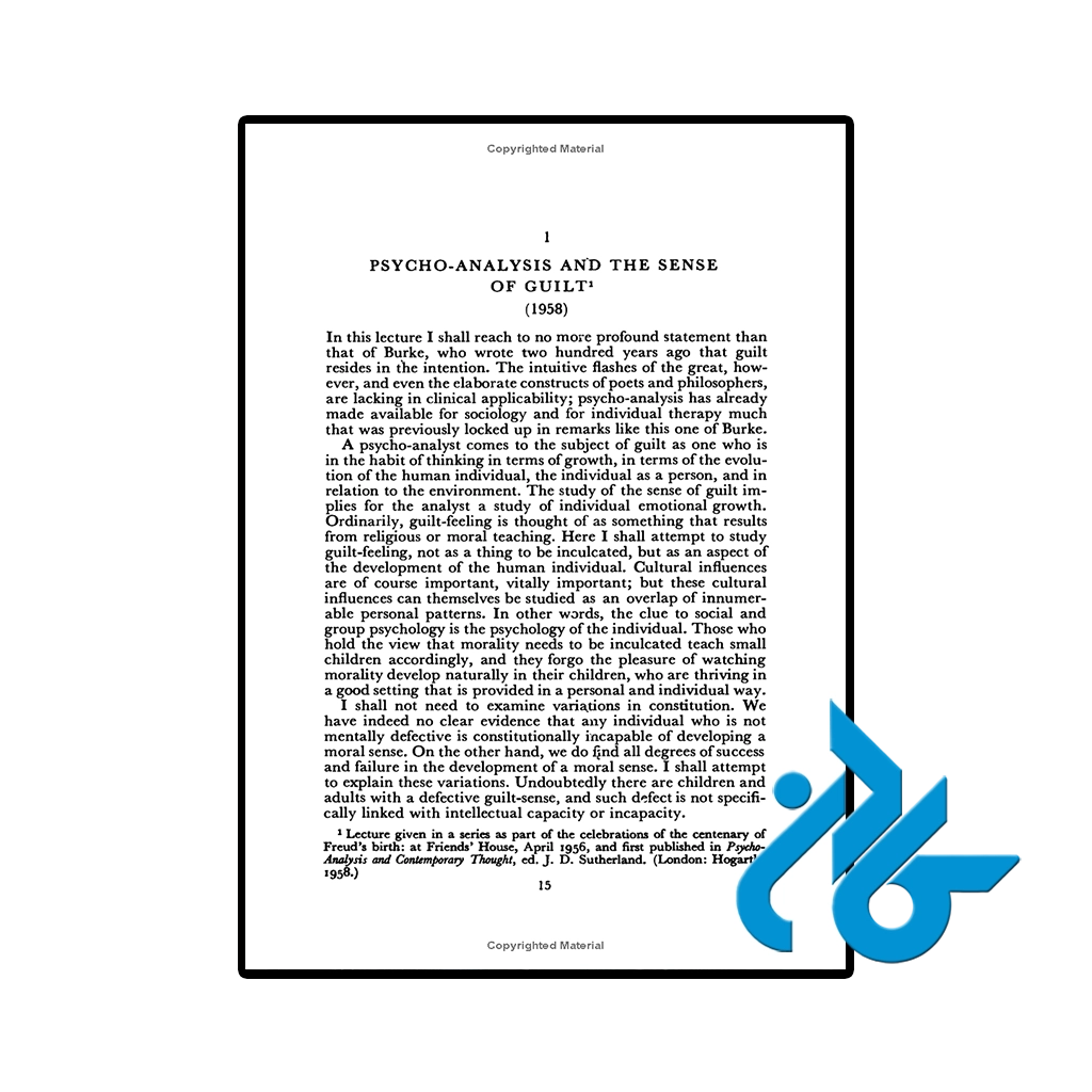 عکس کتاب the maturational processes and the facilitating environment