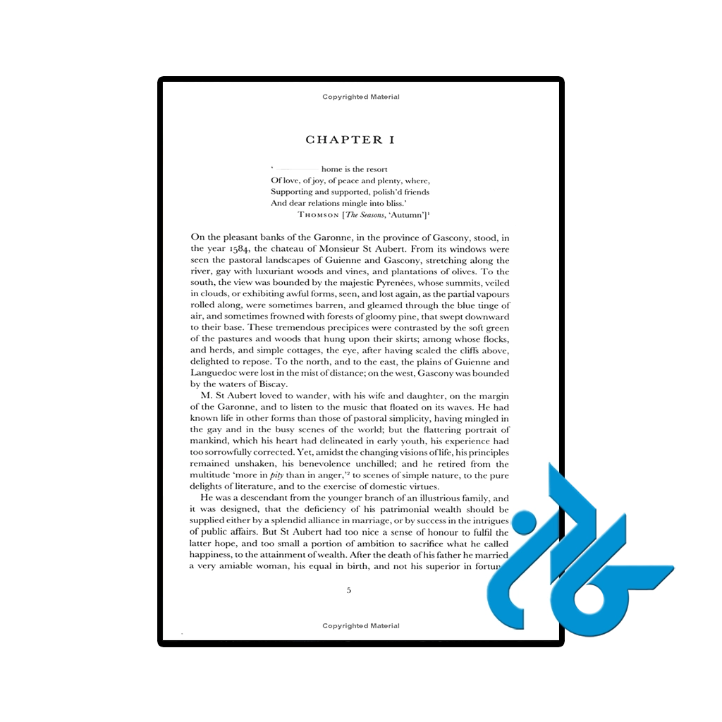 عکس کتاب the mysteries of udolpho