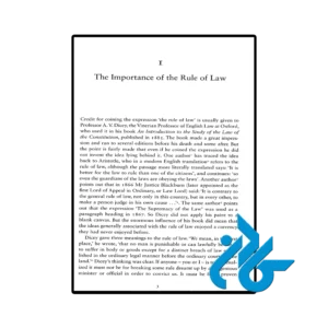 نمونه عکس صفحه اول کتاب The Rule of Law